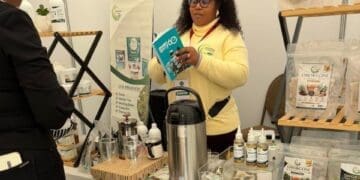 Kanego Sandra Thamane of Nolengka Farm at the Agri5 Expo in Tzaneen. Photo: Supplied