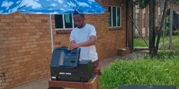 Kgotso Petlele has transformed a battery, a second-hand printer and a trolley into a thriving informal printing business