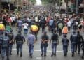 Thousands of people marched across South Africa in coordinated demonstrations calling for stronger action on undocumented migration. Photo. SAPS